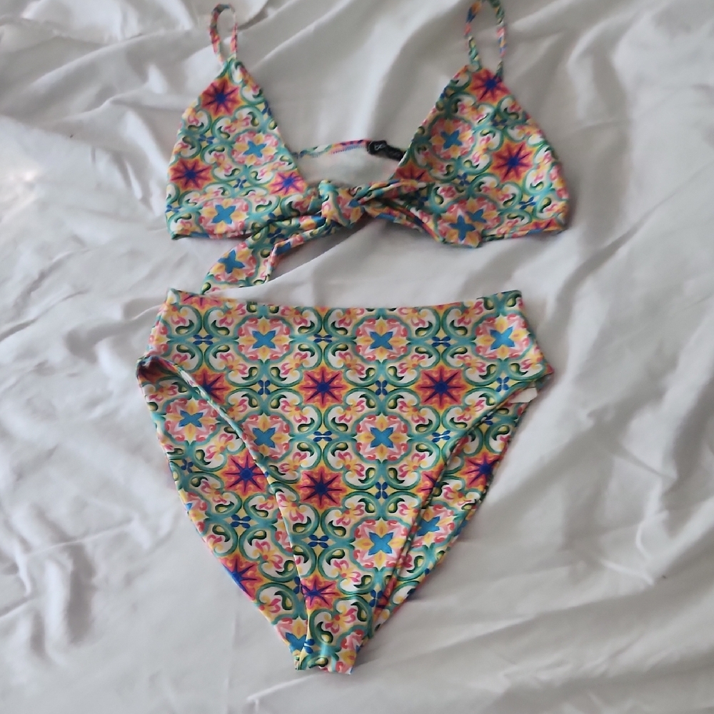Boohoo Multicolor Bikini Set